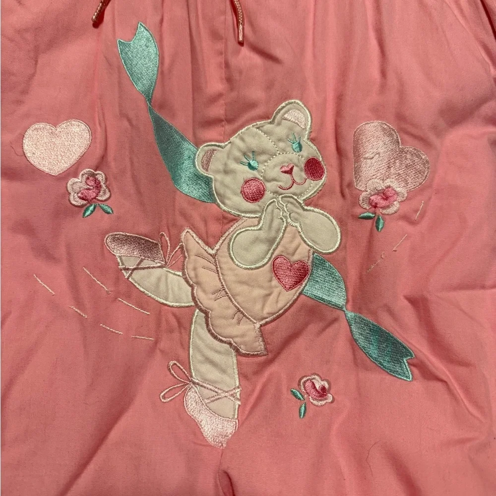 Baby Togs London Fog Pink Snowsuit 12M Ballet Bear Hooded
